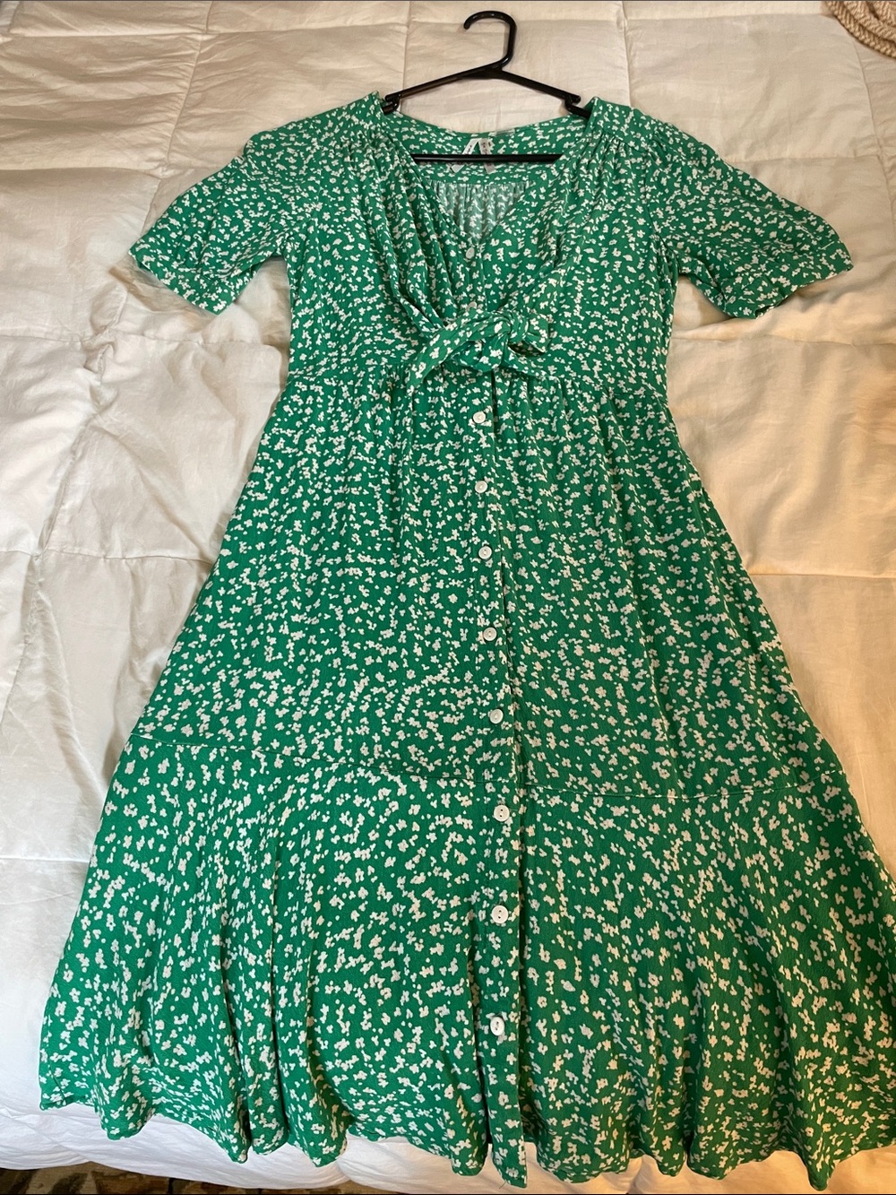 HARD TO FIND Green Floral Seraphine Maternity and Nursing Dress